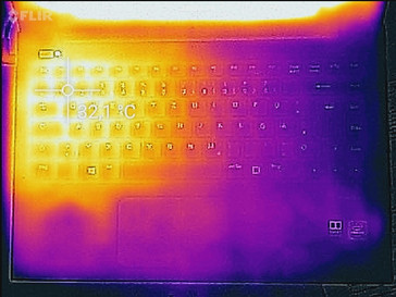 Wärmeentwicklung Oberseite (Leerlauf)