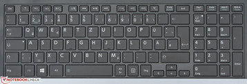 Die Tastatur ist beleuchtet.