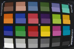 ColorChecker Passport: In der unteren Hälfte jedes Feldes wird die Zielfarbe angezeigt.