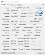 Systeminfo GPU-Z Intel HD Graphics 520