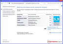 Systeminfo Microsoft Windows 8 Leistungsindex