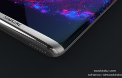 Eine Designstudie zum Samsung Galaxy S8. Dank reduzierter Ränder mit größerem Display trotz gleicher Grundfläche.