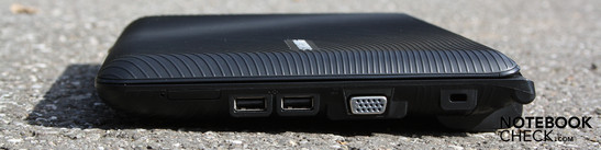 Rechte Seite: USB, VGA, Kensington