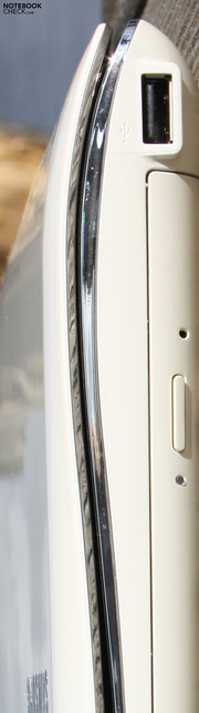Samsung SF510-S02DE: Die geschwungene Kante dominiert.