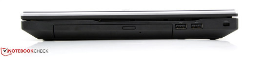 Rechte Seite: DVD-Multibrenner, 2 x USB 2.0, Kensington-Lock