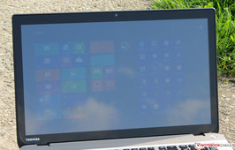 Das Satellite P70 im Ausseneinsatz.