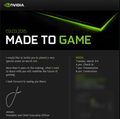 Nvidia: Einladungen zu MWC Event am 3. März verschickt