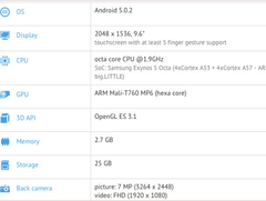 Samsung: Galaxy Tab S2 Spezifikationen aufgetaucht