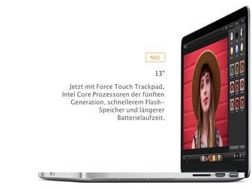 Apple: 13" MacBook Pro mit Retina Display erhält Force Touch Trackpad