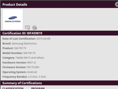 Samsung: Tab S 2 9.7 erhält Bluetooth Zertifizierung