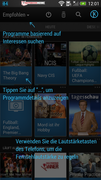 HTC Sense TV: Eine erste Orientierung nach der Einrichtung.