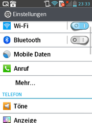 Hier hat LG Hand am typischen Android-Design angelegt.
