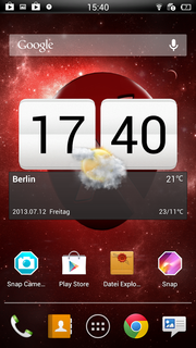 Das Betriebssystem ist nur in Details angepasst.