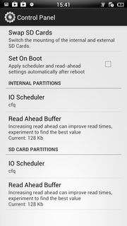 Die externe Speicherkarte kann einfach als Hauptspeichermedium gemountet werden.