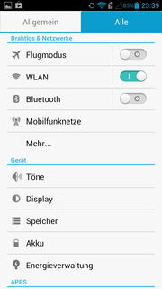 Die Systemeinstellungen wurden ebenfalls optisch angepasst.