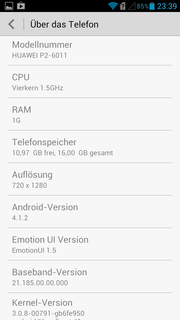 Android 4.1.2 ist vorinstalliert. Ob und wann es ein Update geben wird, ist