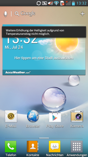 des Displays entgegen. Ob dies das Mittel der Wahl ist, bleibt offen.