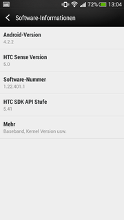 Android bildet in Version 4.2.2 das Betriebssystem für das HTC One Mini.