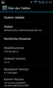 Android 4.0.4 ist keine aktuelle Version mehr.
