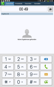 ...Oberfläche der Smartphone. Die Testgespräche verliefen...