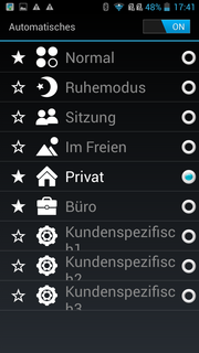 Gut: Die automatischen Profile, die Sie per GPS orten und dann entsprechend dem vorher definierten Ort das richtige Profil wählen.
