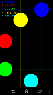 Fünf Multitouch-Punkte werden unterstützt.