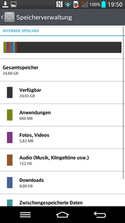 Der interne Speicher ist mit 32 GB nicht knapp bemessen.