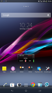 Der Homescreen des Sony Launchers wirkt aufgeräumt...
