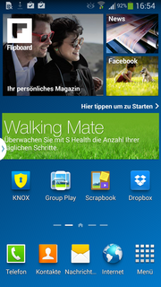 Die Touchwiz-Oberfläche und die vorinstallierten Apps...