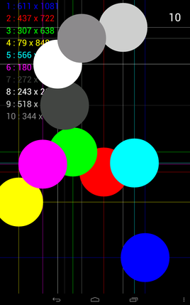 Der Touchscreen erkennt bis zu 10 Finger