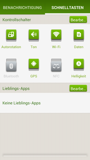 Die Schnellzugriffleiste ist übersichtlich gestaltet.