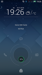 Darunter Telefon, Nachrichten und Kamera.