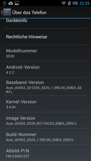 Zum Einsatz kommt Google Android 4.2.2.