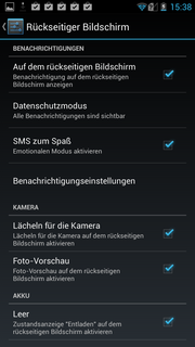 ...in den Einstellungen können Feinjustagen vorgenommen werden.