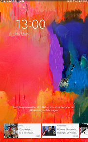 Schicke Effekte, beispielsweise Aquarellfarben, lassen sich für das Entsperren einstellen.