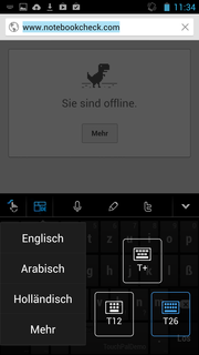 Zahlreiche Eingabemöglichkeiten bietet die Tastatur.