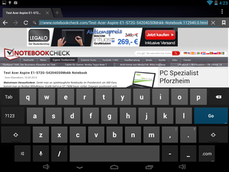 ...belegt die Tastatur den Screen im Landscape-Modus.