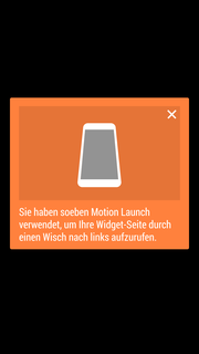 Per Motion Launch kann man mit einem Fingertipper auf den Startbildschirm gelangen.