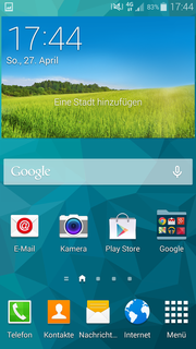 Der Home-Screen sieht fast noch so aus, wie beim Galaxy S4.