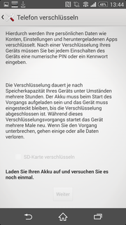 Der Speicher ist verschlüsselbar.