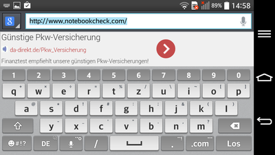 ...sonderlich viel Platz auf dem Bildschirm.