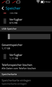 Nur 1,8 GB stehen zur freien Verfügung.