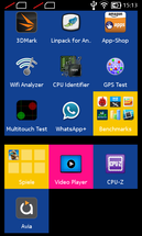 App-Gruppen (hier gelb) verbessern die Übersicht.