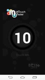 Der Touchscreen erkennt bis zu zehn Berührungen gleichzeitig.