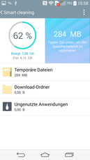 Die Speicheroptimierung besitzt eine Erinnerungsfunktion.