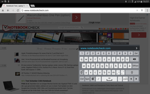 verkleinerte Tastatur