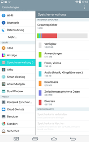 10,82 GB freier Speicher stehen zur Verfügung.