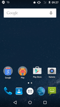 Android 5.0 ist installiert.