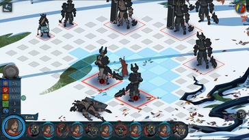 Bei Strategiespielen wie Banner Saga 2 sind die Bedienelemente recht klein.