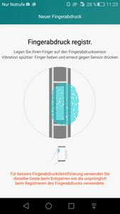 Setup Fingerabdruckscanner